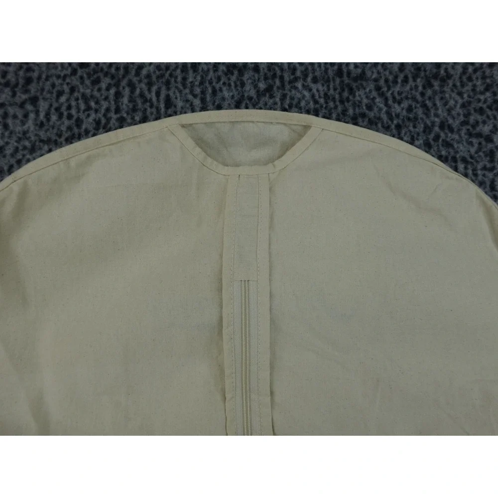 Lucky Brand Garment Bag Cream Canvas Zippered Travel Suit Cover Large Logo